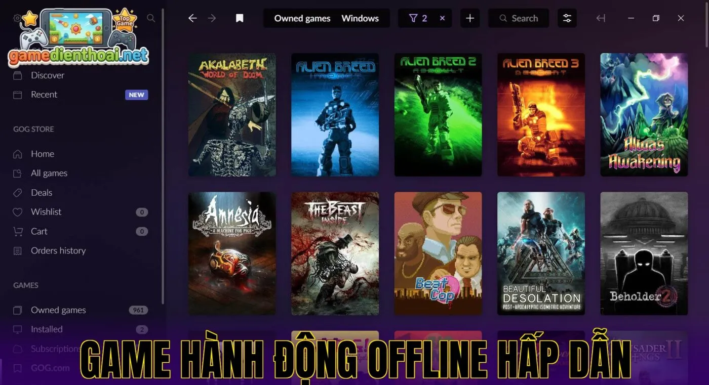 Game hành động offline hấp dẫn