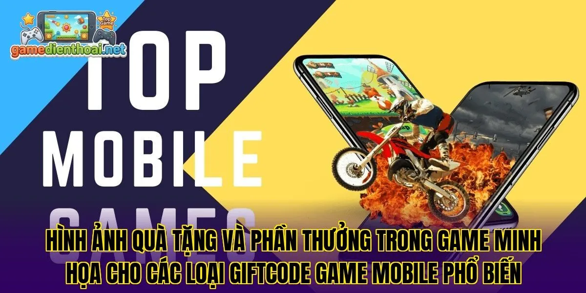 Hình ảnh quà tặng và phần thưởng trong game minh họa cho các loại giftcode game mobile phổ biến