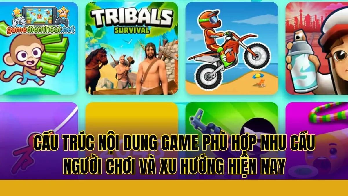 cấu trúc nội dung game phù hợp nhu cầu người chơi và xu hướng hiện nay